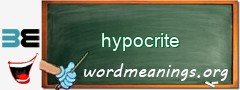 WordMeaning blackboard for hypocrite